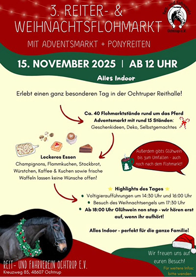 3.Reiter- und Weihnachtsflohmarkt